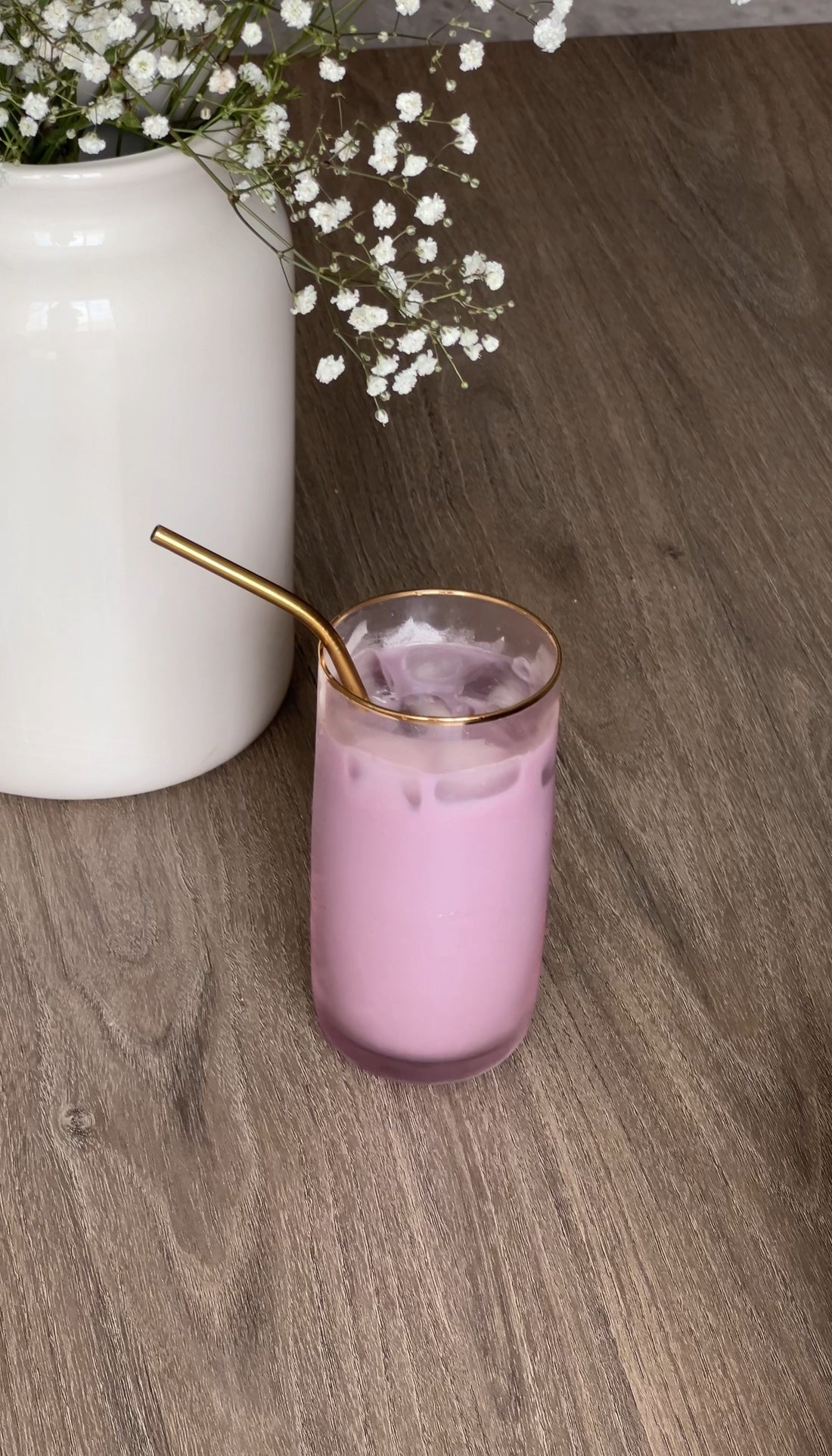 Purple matcha latte recipe