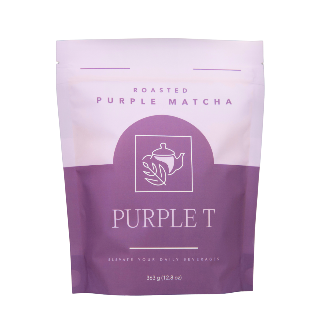 wholesale roasted purple matcha powder for coffee shops